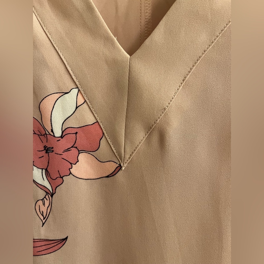 WORTHINGTON~PINK FLORAL BLOUSE~XL - Picture 7 of 7